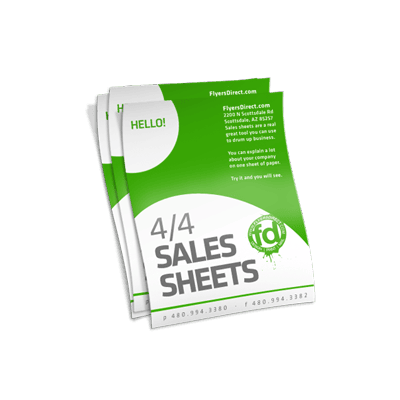 8.5x11 Sales Sheets